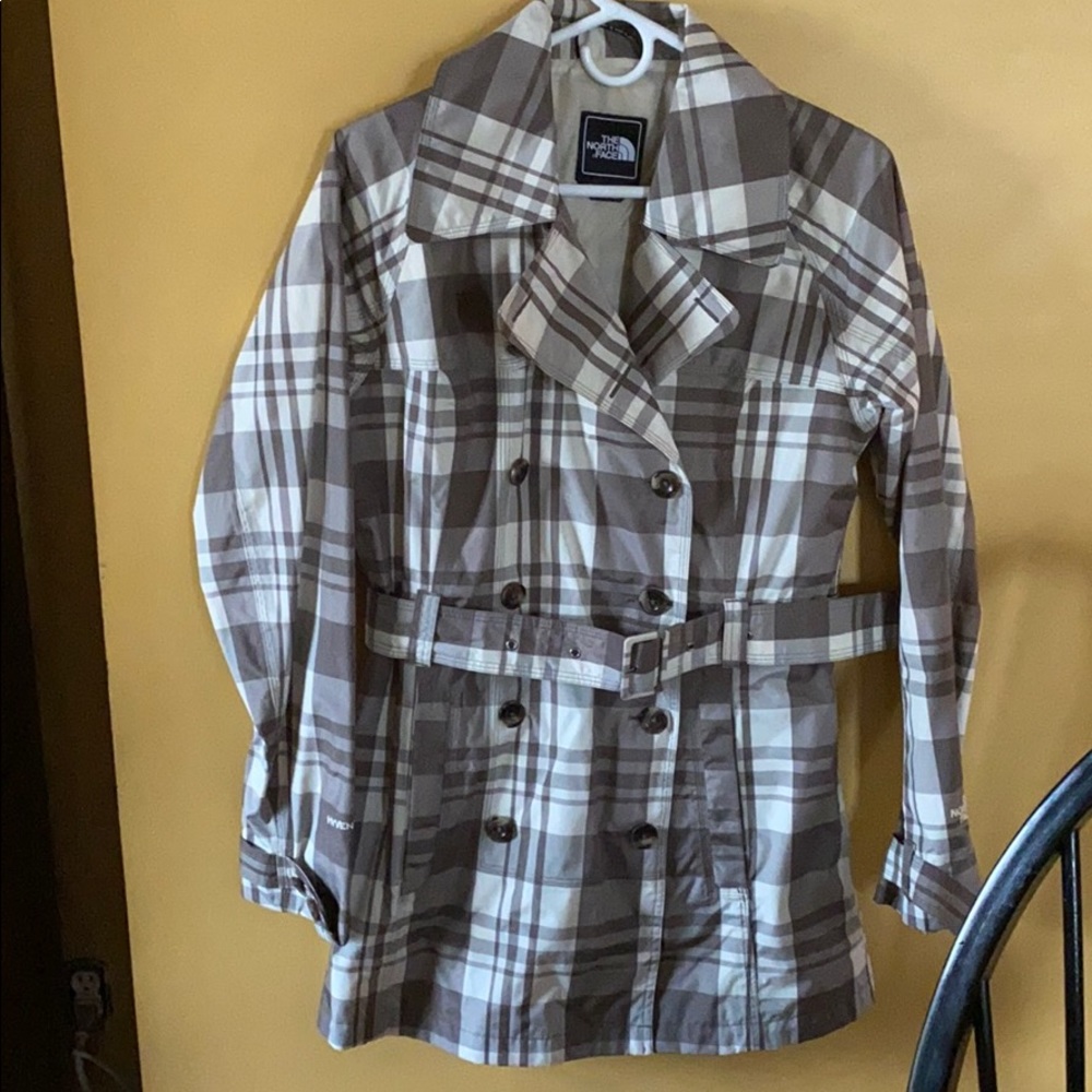 North Face Maya Plaid Trench Jacket